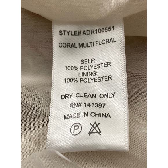 ASTR V-Neck Plisse Wrap Mini Dress Size Small in Coral Floral NWT - Picture 9 of 9